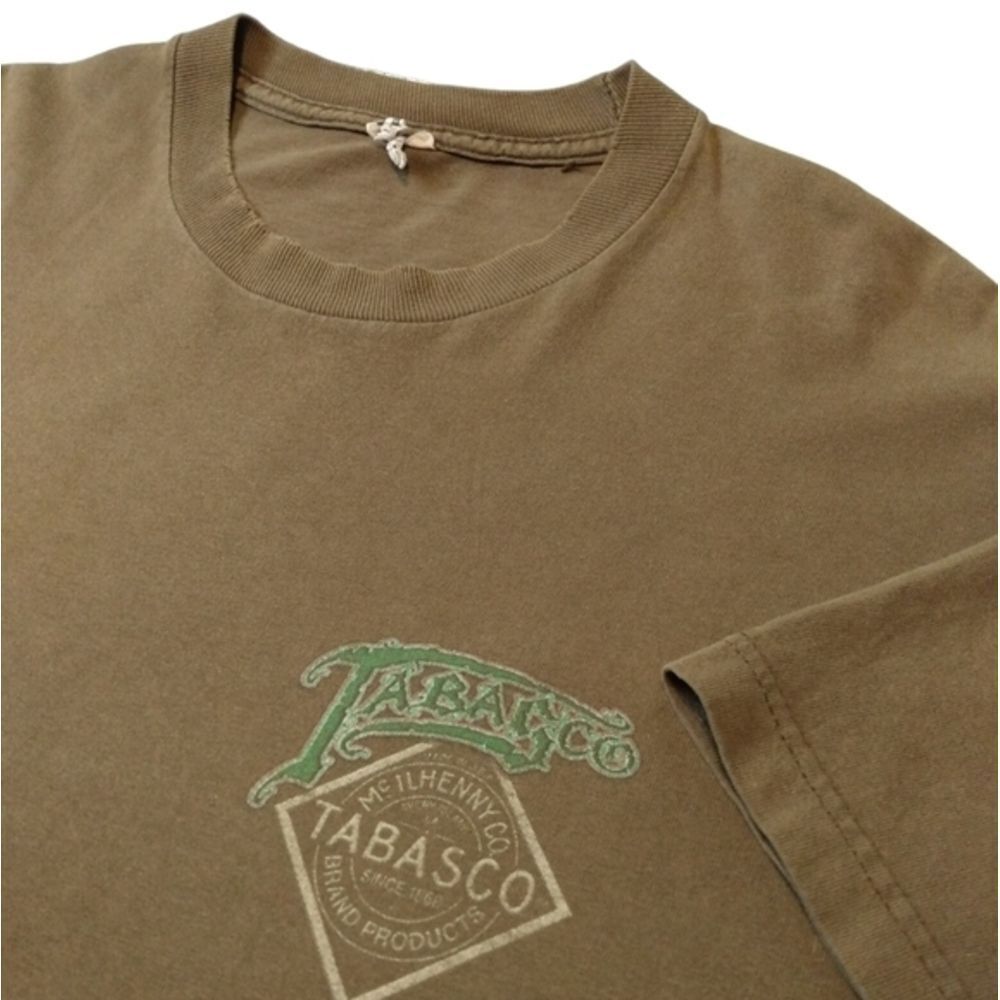 Tabasco Brand Brown Distressed T-shirt size XLarge